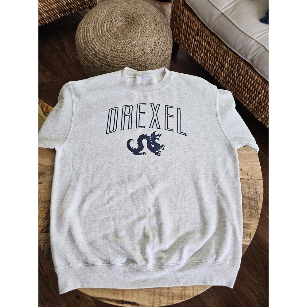 Champion Drexel University Oatmeal Crewneck Sweatshirt Size Large - Picture 9 of 10